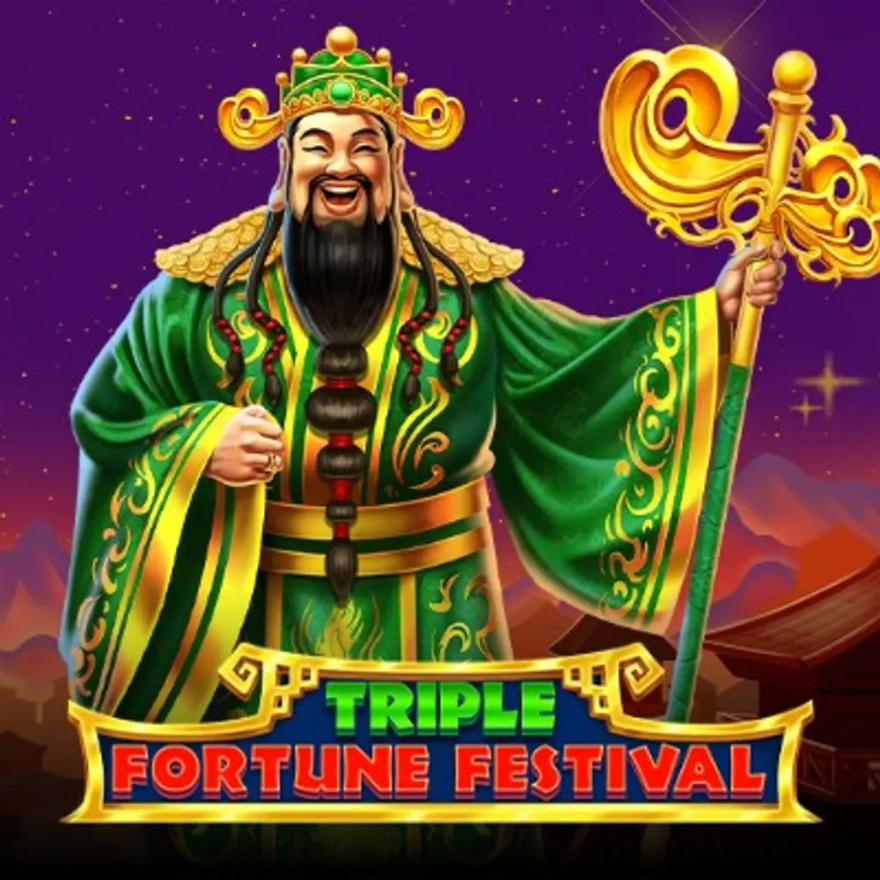 Spelautomaten Triple Fortune Festival hos SlotSpice Casino